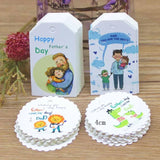 DIY Happy Parent Hang Tag 100pcs Round Paper Party Supplies Card Tag