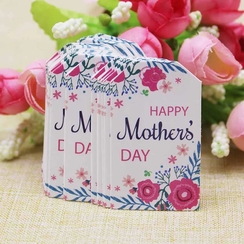 DIY Happy Parent Hang Tag 100pcs Round Paper Party Supplies Card Tag