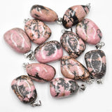 Rhodochrosite Stone Irregular Shape Pendants for Jewelry Making