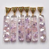 Amethysts Pillar Charms Pendants 12pcs/lot