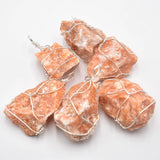 Sun stone quartz Irregular pendants for jewelry making
