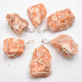 Sun stone quartz Irregular pendants for jewelry making
