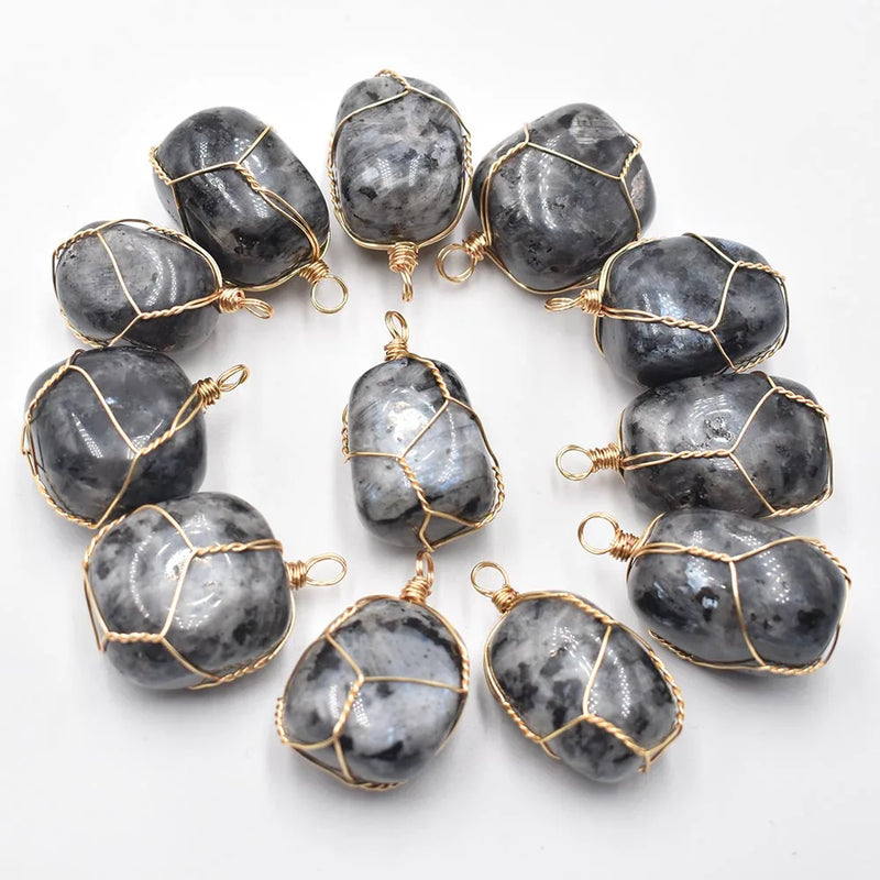 ShimmerStone Irregular Pendants for Jewelry Making 12pcs/lot