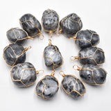 ShimmerStone Irregular Pendants for Jewelry Making 12pcs/lot
