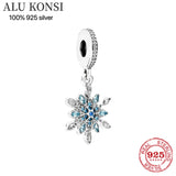 Snowflake Charm Bead 925 Sterling Silver DIY Jewelry Making For Women