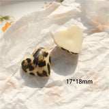 50pcs Leopard Pattern Print Resin Flatback Beads DIY Jewelry Earring Accessory