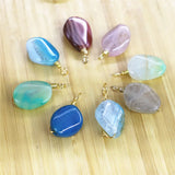 10pcs Hand-made Rose Quartzs Necklace Pendant for Jewelry Making