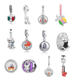 925 Silver Paris Masks Ice Skate Charms for Bracelet Making