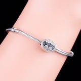 925 Silver Yellow Zircon Charms Beads for Bracelet Jewelry Making