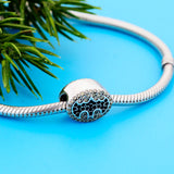 925 Silver Yellow Zircon Charms Beads for Bracelet Jewelry Making