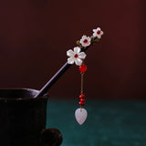 Wood Hair Sticks Bride Flowers Tiaras Hair Forks Tassel Hairpin Accessorie