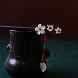 Wood Hair Sticks Bride Flowers Tiaras Hair Forks Tassel Hairpin Accessorie