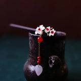 Wood Hair Sticks Bride Flowers Tiaras Hair Forks Tassel Hairpin Accessorie