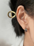 925 Silver Smooth Curved Stud Earrings for Women