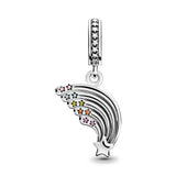 Rainbow Dangle Charm Pendant Beads for Silver 925 Bracelet DIY