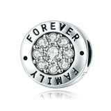 Forever Family Paw Wine Balloon Charm Pendant Beads for 925 Silver Bracelet