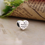 Forever Family Paw Wine Balloon Charm Pendant Beads for 925 Silver Bracelet