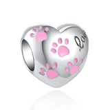 Paw Wine Balloon Charm Pendant Beads for 925 Silver Bracelet DIY Jewelry