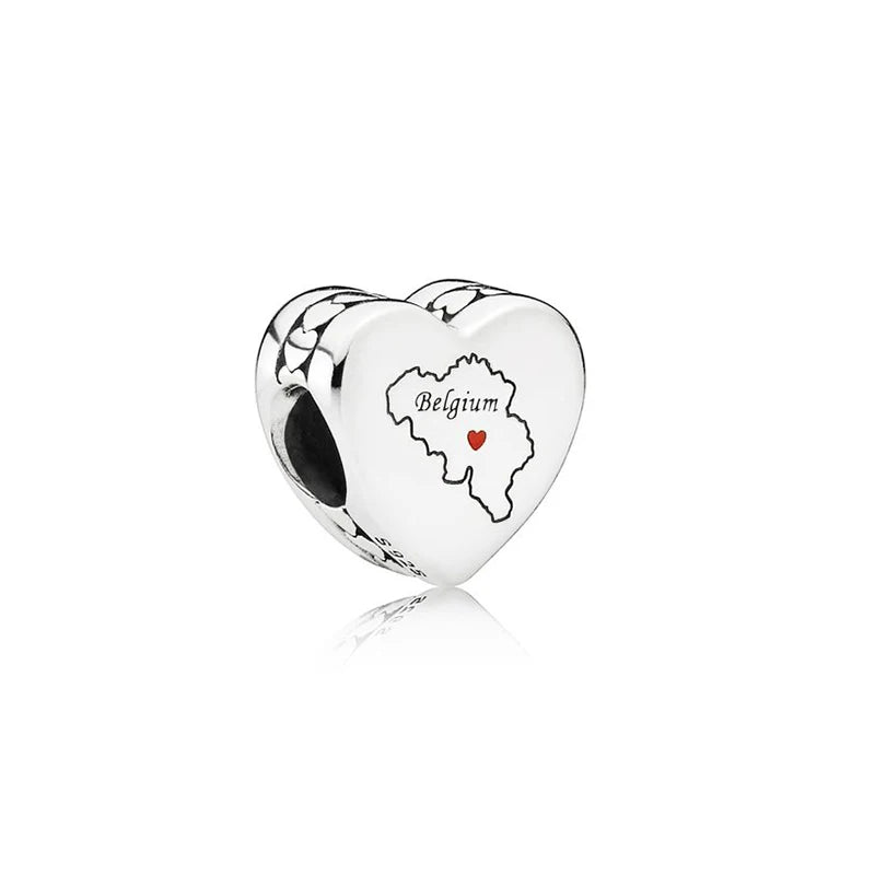 Charmante Fille En Forme De Coeur Collier en Argent Sterling S925