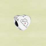 Charmante Fille En Forme De Coeur Collier en Argent Sterling S925
