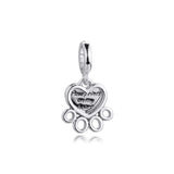 Pet Cat Dangle Charm for Snake Chain Bracelets 925 Silver