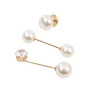 Pearl Long Brooch Pin for DIY Brooches Lapel Dress Parts Pins Jewelry