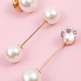 Pearl Long Brooch Pin for DIY Brooches Lapel Dress Parts Pins Jewelry