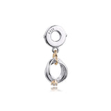 Silver Wedding Rings Dangle Charms for Bracelets