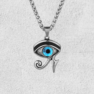 Retro Eye of Horus Pendant Necklace - 316L Stainless Steel