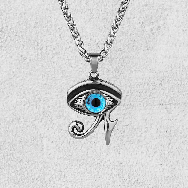 Retro Eye of Horus Pendant Necklace - 316L Stainless Steel