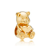 925 Silver Charm Rose & Silver Robot Beads