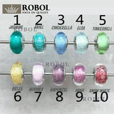 925 Sterling Silver Charm Glass Beads Series Jewelry