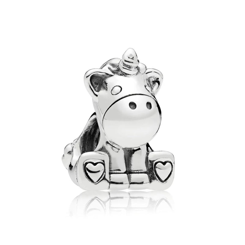 925 Sterling Silver Family and Unicorn Charms for Actress Jewelry