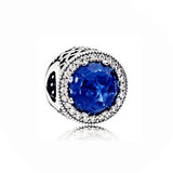 925 Silver Sapphire Radiant Hearts & Mosaic Charms