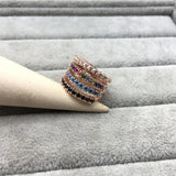 925 Sterling Silver Heart Gemstone Ring for Women