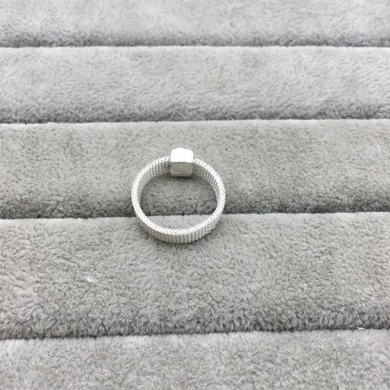925 Sterling Silver Heart Gemstone Ring for Women
