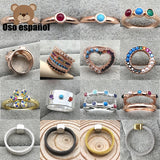 925 Sterling Silver Heart Gemstone Ring for Women