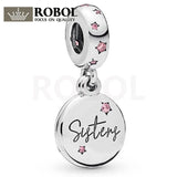 Silver Art Letter Gear Label Pendant Gothic Punk Jewelry