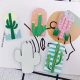 Cactus Print Pattern Acrylic Pendant Geometric Earrings