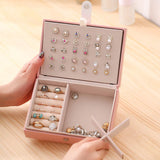 Portable Jewelry Box PU Leather Jewelry Organizer For Women
