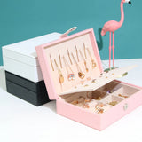 Portable Jewelry Box PU Leather Jewelry Organizer For Women
