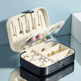 Portable Travel Jewelry Organizer Box Mini PU Leather Storage Case