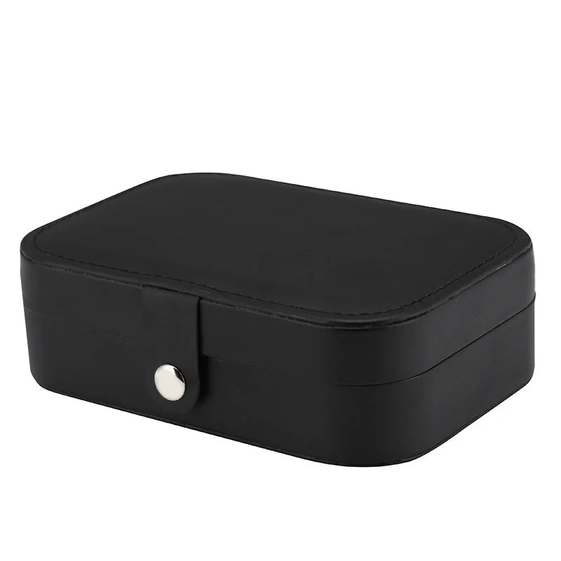 Portable Travel Jewelry Organizer Box Mini PU Leather Storage Case