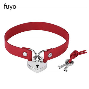 Punk Red PU Leather Choker Spike Rivet Collar Studded Body Gothic Chains