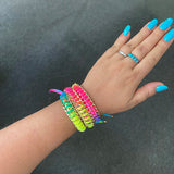 Rainbow Friendship Knotted Bracelet, Sweet Colorful Fashion Jewelry