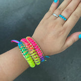 Rainbow Friendship Knotted Bracelet, Sweet Colorful Fashion Jewelry