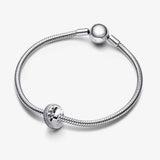 925 Sterling Silver Snake Chain Charm Bangle Star Series Bracelet