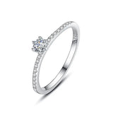 925 Sterling Silver CZ Charm Rings Women Wedding Jewelry