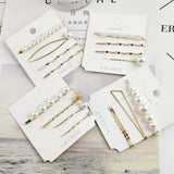 Bride Ins Pearl Hairpin Metal Clip Headdress