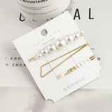Bride Ins Pearl Hairpin Metal Clip Headdress